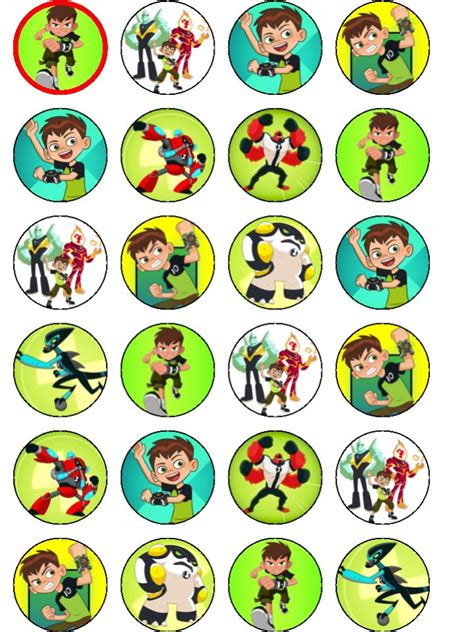 ben 10 cupcake toppers printable|44 Printable topper cupcake ideas .
